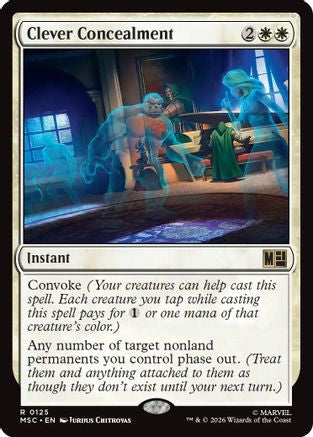 Clever Concealment (Surge Foil) (MSC-125)  Foil - Commander: Marvel Super Heroes
