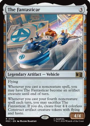 The Fantasticar (Surge Foil) (MSC-104)  Foil - Commander: Marvel Super Heroes