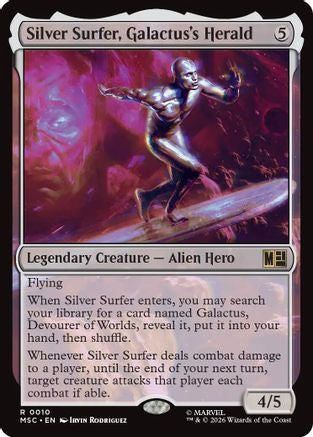 Silver Surfer, Galactus's Herald (MSC-010)  - Commander: Marvel Super Heroes