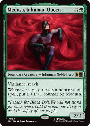 Medusa, Inhuman Queen (Surge Foil) (MSC-068)  Foil - Commander: Marvel Super Heroes