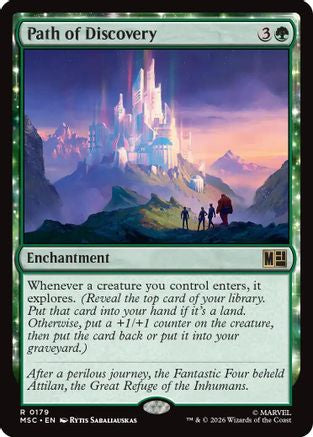 Path of Discovery (Surge Foil) (MSC-179)  Foil - Commander: Marvel Super Heroes