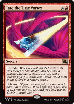 Into the Time Vortex (Surge Foil) (MSC-165)  Foil - Commander: Marvel Super Heroes