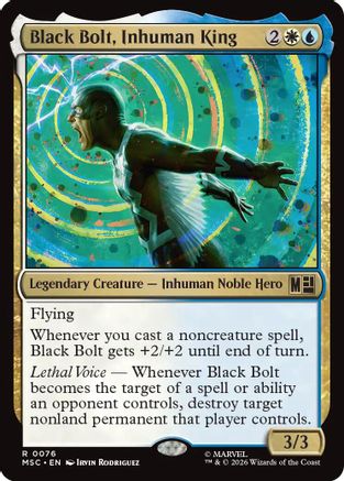 Black Bolt, Inhuman King (MSC-076)  - Commander: Marvel Super Heroes
