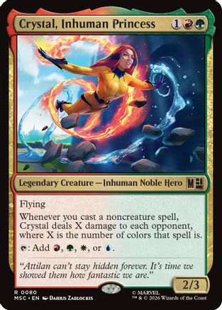 Crystal, Inhuman Princess (Surge Foil) (MSC-080)  Foil - Commander: Marvel Super Heroes