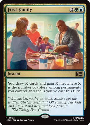 First Family (Surge Foil) (MSC-083)  Foil - Commander: Marvel Super Heroes