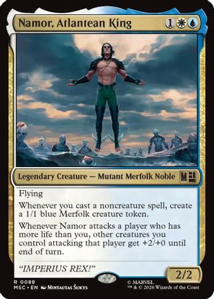 Namor, Atlantean King (Surge Foil) (MSC-088)  Foil - Commander: Marvel Super Heroes