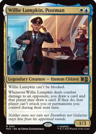 Willie Lumpkin, Postman (Surge Foil) (MSC-101)  Foil - Commander: Marvel Super Heroes