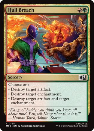Hull Breach (Surge Foil) (MSC-185)  Foil - Commander: Marvel Super Heroes