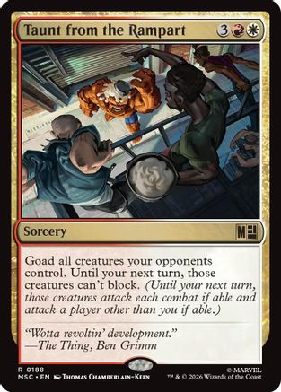 Taunt from the Rampart (Surge Foil) (MSC-188)  Foil - Commander: Marvel Super Heroes