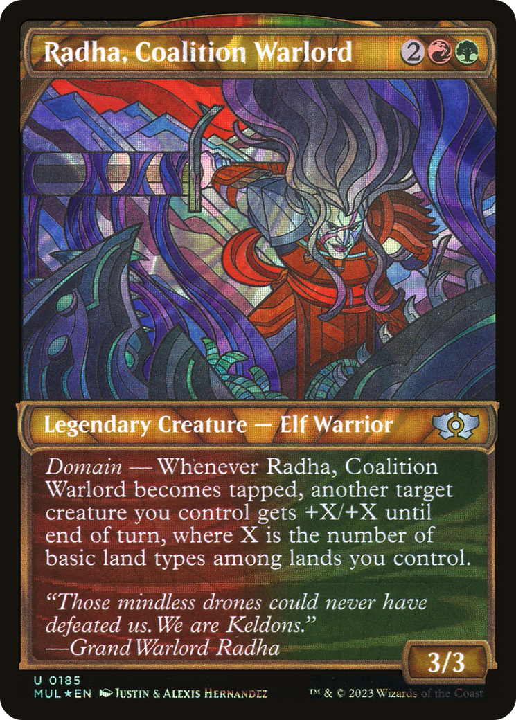 Radha, Coalition Warlord (Halo Foil) (MUL-185) - Multiverse Legends: (Showcase) Foil