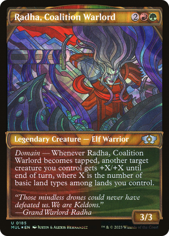 Radha, Coalition Warlord (Halo Foil) (MUL-185)  Foil - Multiverse Legends: (Showcase)