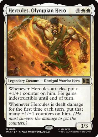 Hercules, Olympian Hero (Surge Foil) (MSC-016)  Foil - Commander: Marvel Super Heroes