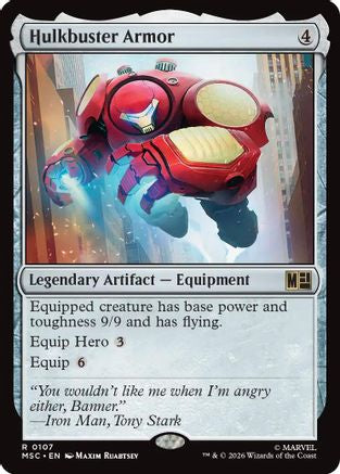 Hulkbuster Armor (Surge Foil) (MSC-107)  Foil - Commander: Marvel Super Heroes