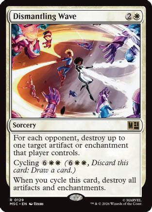 Dismantling Wave (Surge Foil) (MSC-129)  Foil - Commander: Marvel Super Heroes