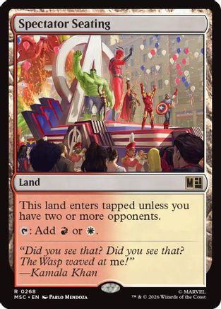 Spectator Seating (Surge Foil) (MSC-268)  Foil - Commander: Marvel Super Heroes