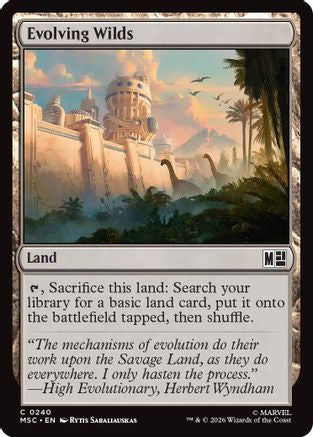Evolving Wilds (Surge Foil) (MSC-240)  Foil - Commander: Marvel Super Heroes