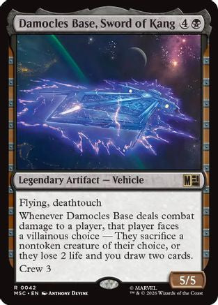 Damocles Base, Sword of Kang (Surge Foil) (MSC-042)  Foil - Commander: Marvel Super Heroes