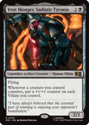 Iron Monger, Sadistic Tycoon (MSC-045)  - Commander: Marvel Super Heroes