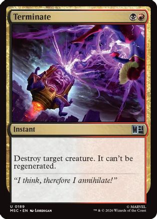 Terminate (Surge Foil) (MSC-189)  Foil - Commander: Marvel Super Heroes