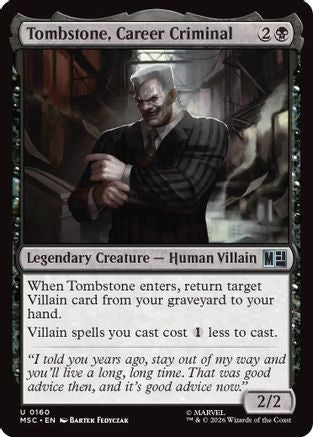 Tombstone, Career Criminal (0160) (Surge Foil) (MSC-160)  Foil - Commander: Marvel Super Heroes