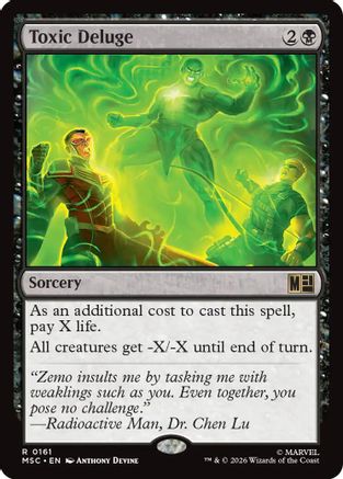Toxic Deluge (Surge Foil) (MSC-161)  Foil - Commander: Marvel Super Heroes