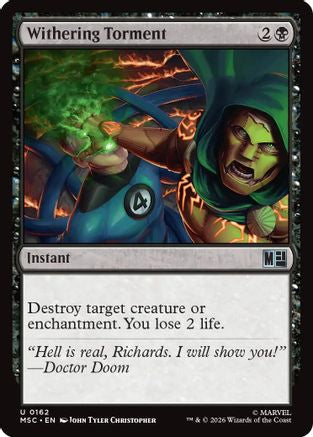Withering Torment (Surge Foil) (MSC-162)  Foil - Commander: Marvel Super Heroes