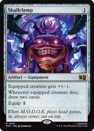 Skullclamp (Surge Foil) (MSC-210)  Foil - Commander: Marvel Super Heroes