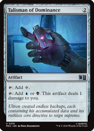 Talisman of Dominance (Surge Foil) (MSC-219)  Foil - Commander: Marvel Super Heroes