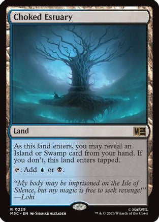 Choked Estuary (Surge Foil) (MSC-229)  Foil - Commander: Marvel Super Heroes