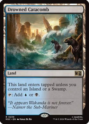 Drowned Catacomb (Surge Foil) (MSC-239)  Foil - Commander: Marvel Super Heroes