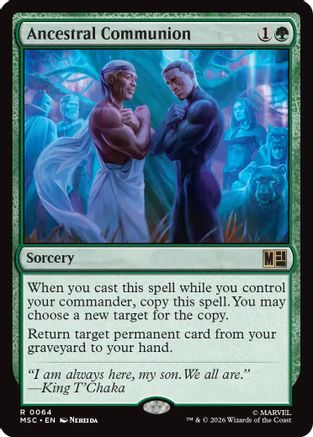 Ancestral Communion (MSC-064)  - Commander: Marvel Super Heroes