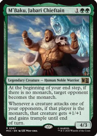 M'Baku, Jabari Chieftain (MSC-067)  - Commander: Marvel Super Heroes