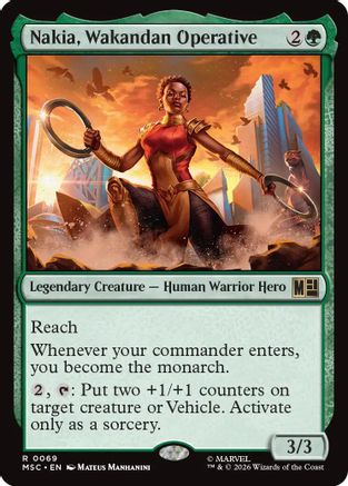Nakia, Wakandan Operative (MSC-069)  - Commander: Marvel Super Heroes