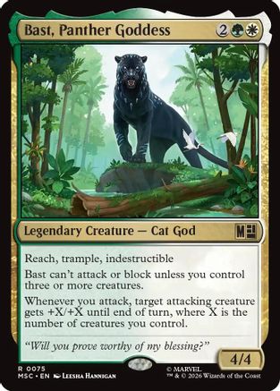 Bast, Panther Goddess (MSC-075)  - Commander: Marvel Super Heroes