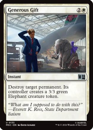 Generous Gift (Surge Foil) (MSC-133)  Foil - Commander: Marvel Super Heroes