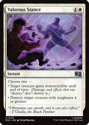 Valorous Stance (Surge Foil) (MSC-145)  Foil - Commander: Marvel Super Heroes