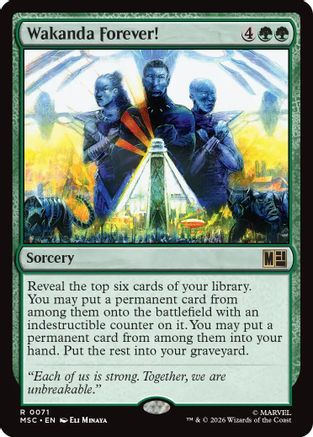 Wakanda Forever! (Surge Foil) (MSC-071)  Foil - Commander: Marvel Super Heroes