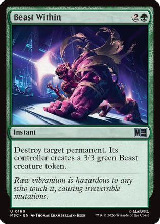 Beast Within (Surge Foil) (MSC-169)  Foil - Commander: Marvel Super Heroes