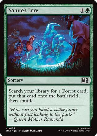 Nature's Lore (Surge Foil) (MSC-177)  Foil - Commander: Marvel Super Heroes