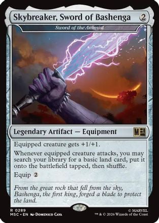 Skybreaker, Sword of Bashenga - Sword of the Animist (Surge Foil) (MSC-289)  Foil - Commander: Marvel Super Heroes