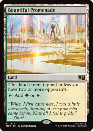 Bountiful Promenade (Surge Foil) (MSC-226)  Foil - Commander: Marvel Super Heroes
