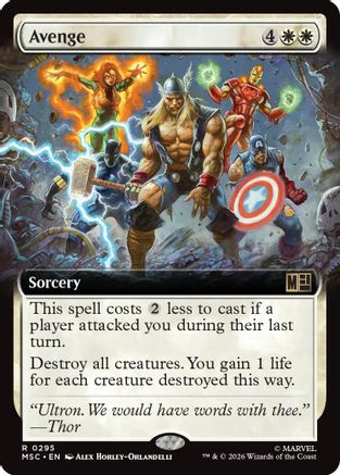 Avenge (Extended Art) (MSC-295)  Foil - Commander: Marvel Super Heroes