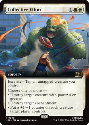 Collective Effort (Extended Art) (MSC-299)  Foil - Commander: Marvel Super Heroes