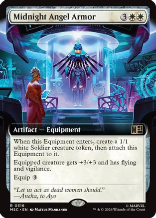 Midnight Angel Armor (Extended Art) (MSC-316)  - Commander: Marvel Super Heroes