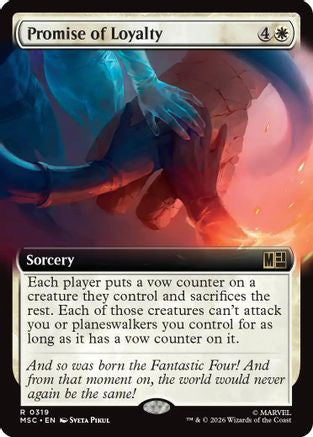 Promise of Loyalty (Extended Art) (MSC-319)  Foil - Commander: Marvel Super Heroes