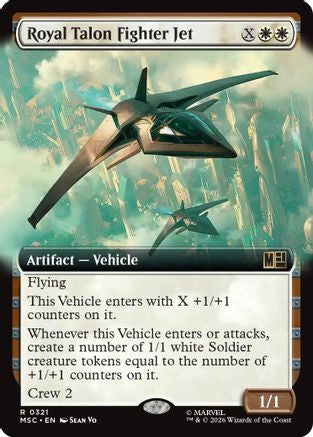 Royal Talon Fighter Jet (Extended Art) (MSC-321)  Foil - Commander: Marvel Super Heroes