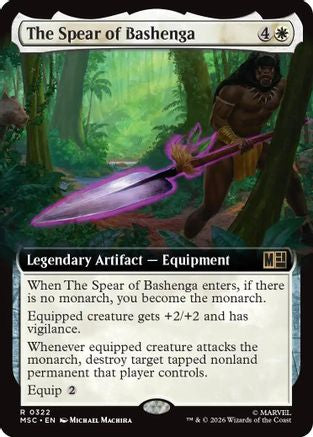 The Spear of Bashenga (Extended Art) (MSC-322)  Foil - Commander: Marvel Super Heroes
