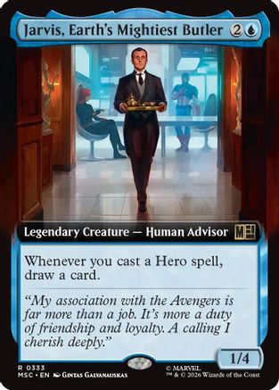 Jarvis, Earth's Mightiest Butler (Extended Art) (MSC-333)  - Commander: Marvel Super Heroes