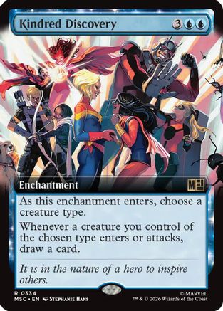 Kindred Discovery (Extended Art) (MSC-334)  Foil - Commander: Marvel Super Heroes