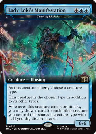 Lady Loki's Manifestation - Titan of Littjara (Extended Art) (MSC-335)  Foil - Commander: Marvel Super Heroes